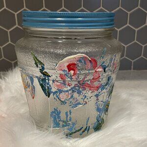 Vintage Hand Painted 1940's Ball Barrel jar